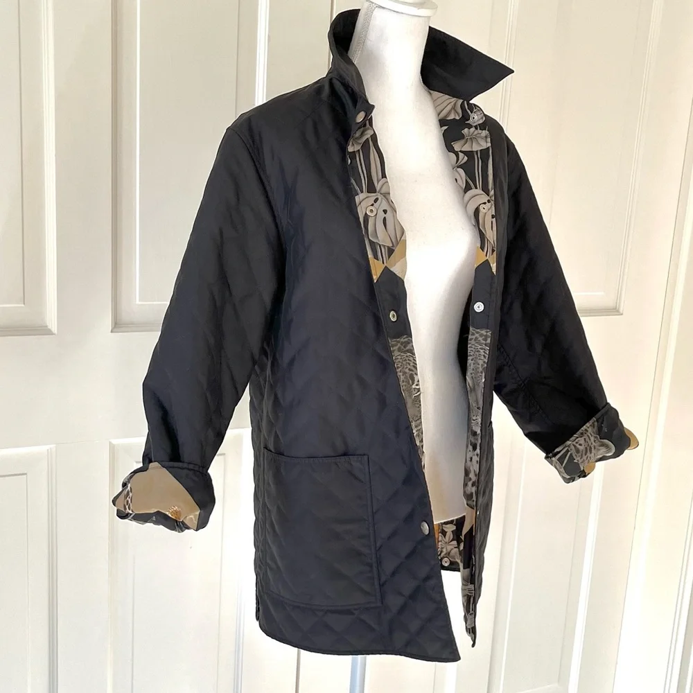 Ferragamo black quilted jacket S - Picture 4 of 16